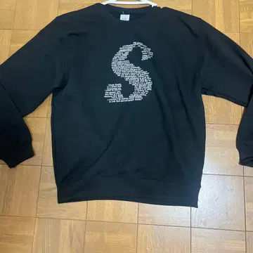 블랙 마크 프린트 맨투맨 M