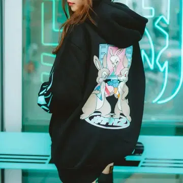 FR2 월도 오키나와 후디 토끼 카툰