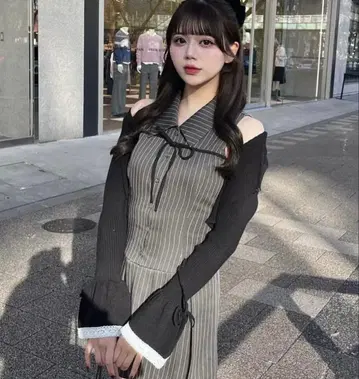 OLIVE des OLIVE 소매 리본 볼레로