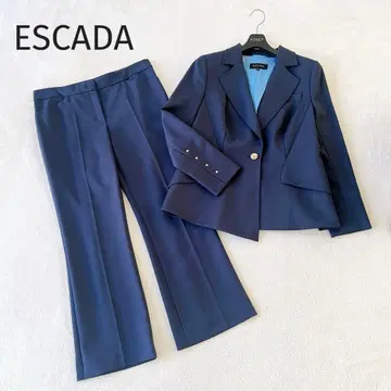 컨디션 최상 ESCADA 자켓 x 팬츠 셋업 수트 네이비 사이즈 40