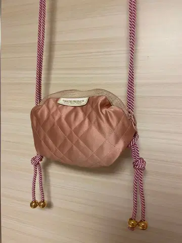 TP 퀼팅 새틴 숄더백 핑크