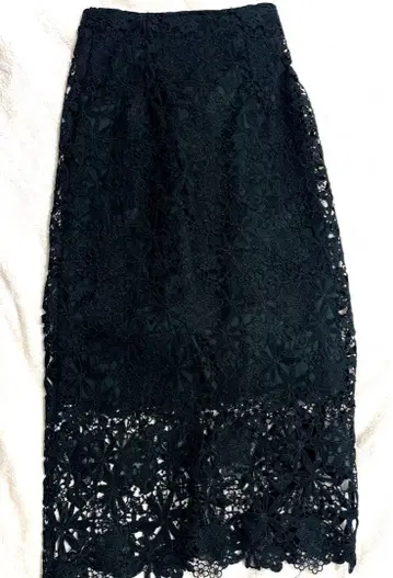 aldemiu 블랙 레이스 타이트 스커트