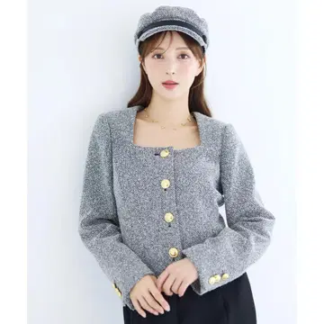 에이미 이스트 월 eimyistoire 스퀘어 라인 트위드 자켓