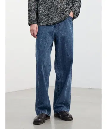 vintage slub straight denim / lidnm