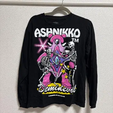 ASHNIKKO 스켈레톤 디자인 긴팔 티셔츠