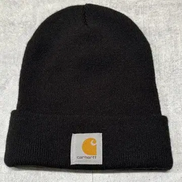 새상품급 Carhartt USA 기획 리브 니트 모자 블랙 모자 칼하트