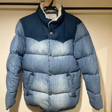 BAYFLOW 두께감 있는 베이플로우 인디고 염색 다운 자켓 사이즈 M