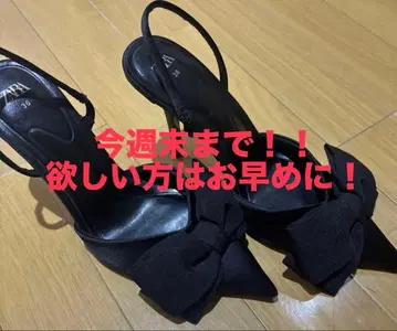 ZARA 블랙 리본 포함 하이힐 36