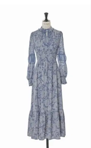 윈터 플로럴 롱슬리브 드레스