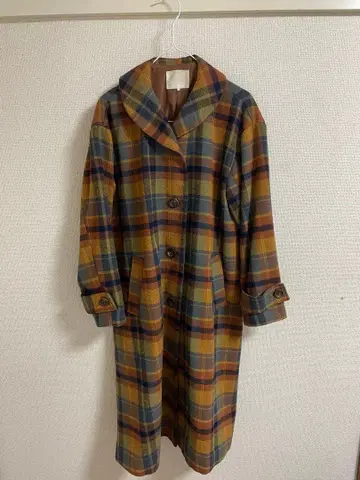 사만사 모스모스 코트 롱 코트 체크 무늬 패턴 제품 코트