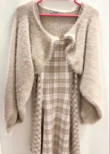 LIP SERVICE [ 모양 선택 가능 ] 페더 체크 앙상블 원피스