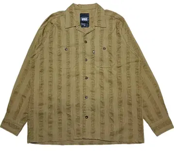 FTC XL 카키 스트라이프 긴팔 셔츠