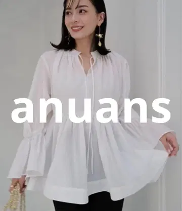 새상품급 anuans 긴팔 블라우스 FREE 화이트 여성용