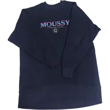 MOUSSY 네이비 롱 기장 맨투맨 프리 사이즈