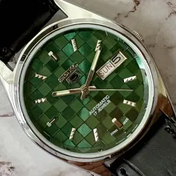 세이코 5 오버홀 완료 데이데이트 자동 와인딩 빈티지 70년대 그린