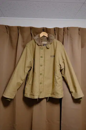 휴스턴 N-1 덱 자켓 카키 오버 다이 가공 사이즈 46