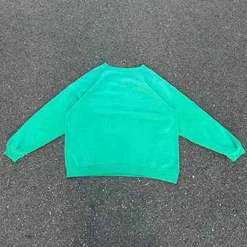 90s USA제 무지 맨투맨 래글런 헤인즈 Hanes 빈티지 L 그린