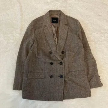 [ Spick and Span ] 울 헤링본 자켓 브라운 38