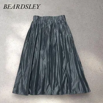 [ 새상품급 ] 비어즐리 타프타 개더 스커트 포멀 롱 블랙