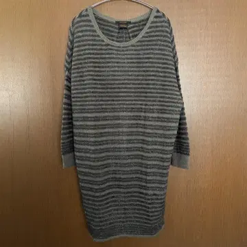 라메 믹스 보더 니트 원피스 TORRAZZO DONNA