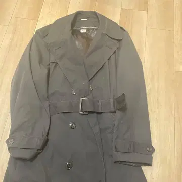 미군 블랙 트렌치코트 벨트 포함