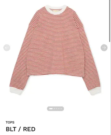 SHISHIKUI 시시쿠이 BLT 상의 보더 티셔츠 RED