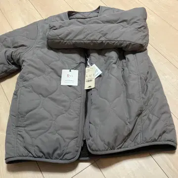 스튜디오 클립 퀼팅 보아 자켓 카키 리버서블