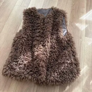 새상품급 mystic 인조 모피 베스트