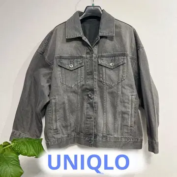 유니클로 그레이 데님 자켓 사이즈 6