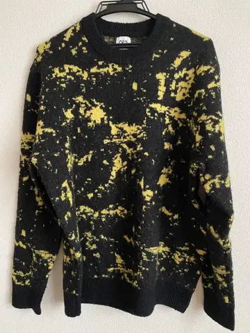 ZARA 블랙/옐로우 컬러 스웨터 M