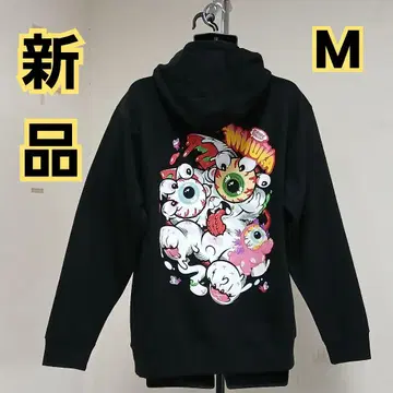 새상품 미사용 MISHKA (미시카) 맨투맨 후드티 블랙