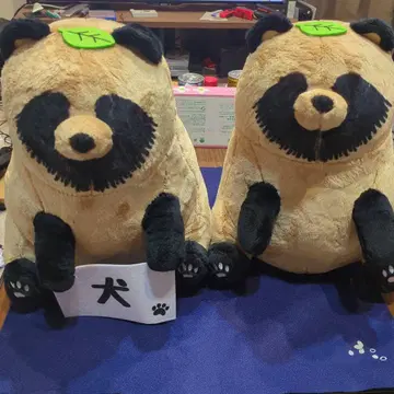 비와 너와 개 (너구리) 형 봉제 인형 2체 세트