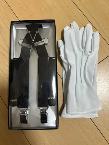 서스펜더 커프스 단추 암밴드 흰 장갑 브라이덜 남성용