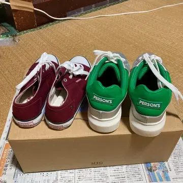 PERSON'S 스니커즈와 BOBSON 와인 레드 스니커즈 2점