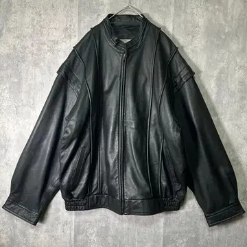 고급 램 가죽 자켓 블랙 빅 사이즈 블루종