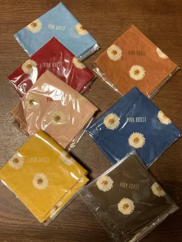 핑크하우스 데이지 패턴 손수건 7개 세트