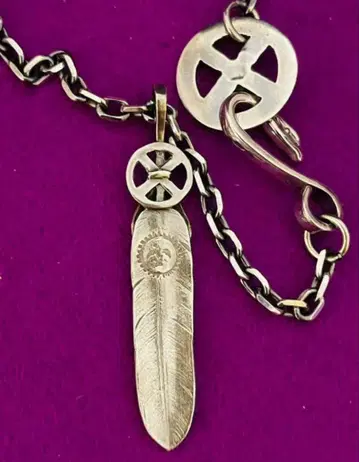 고로즈 금 콤비 페더 대소 각 체인 세트