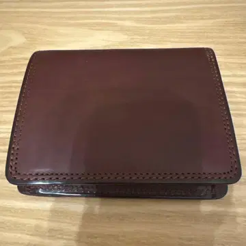 CORBO. 천연 가죽 접이식 지갑 브라운