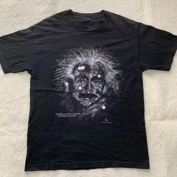 90s 아인슈타인 티셔츠 페이드 우주 저스틴 비버 착용