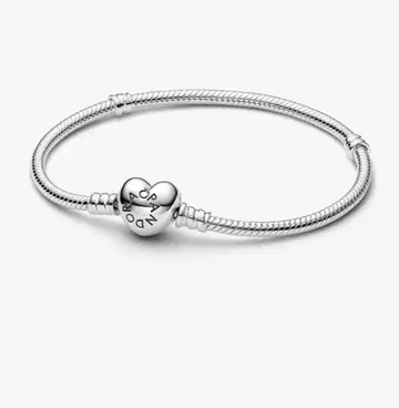PANDORA Heart & Snake Chain Bracelet
