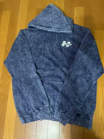 H33M 다크 블루 후드 부착 후드티 L 사이즈