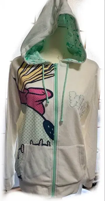 디즈니 스크램프 컬러풀 후드티 후드 부착 (레어) 올해 처분