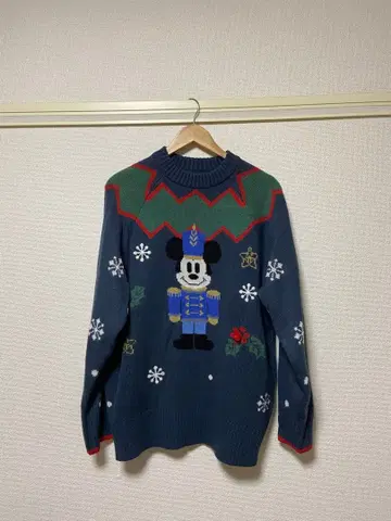 디즈니 크리스마스 2024 미키 니트 스웨터