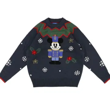 디즈니 크리스마스 2024 미키 니트 스웨터