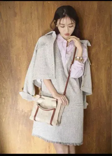 Mystrada 블랙 트위드 자켓