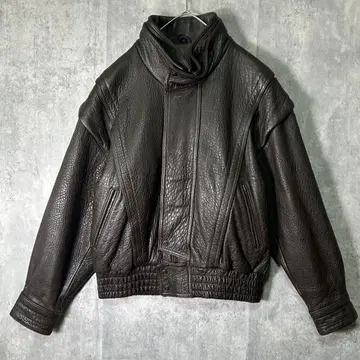 최상급 두꺼운 가죽 자켓 다크 브라운 헤비웨이트 쇼트 기장