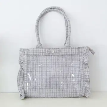 팔레트 릴리 트위드 백 비쥬 리본 화이트 그레이 이타백 이타백