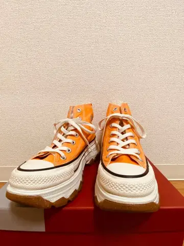 컨버스 통굽 스니커즈 오렌지