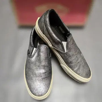 [ Vans Metallic Silver Classic Slip-On ]
