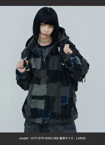 AIVER 보로 하프 지퍼 후드티